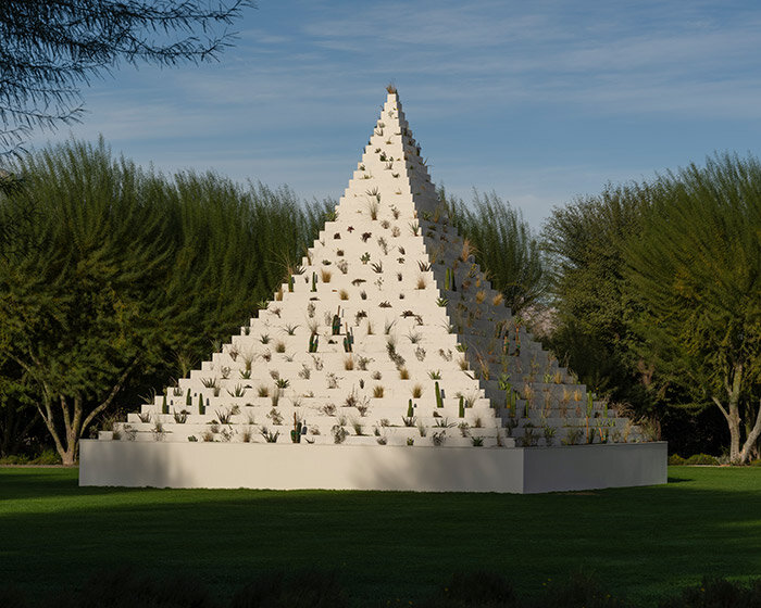 the living pyramid to bloom in the coachella valley: agnes denes commissioned for desert X