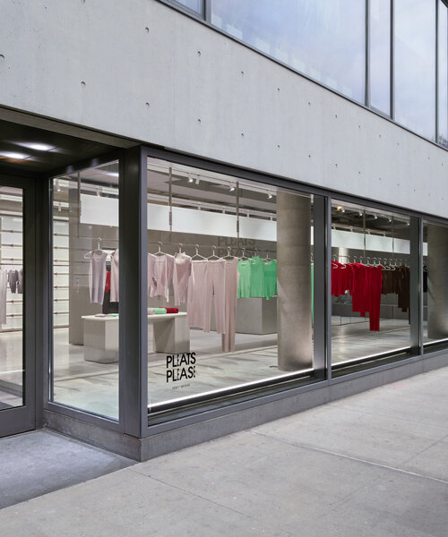 pleats please: issey miyake flagship opens in tadao ando's first new york city building